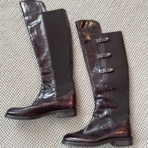 Armani tall brown boots
